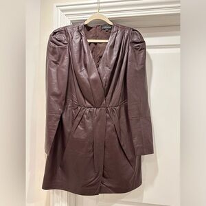 Lamarque plum, leather dress